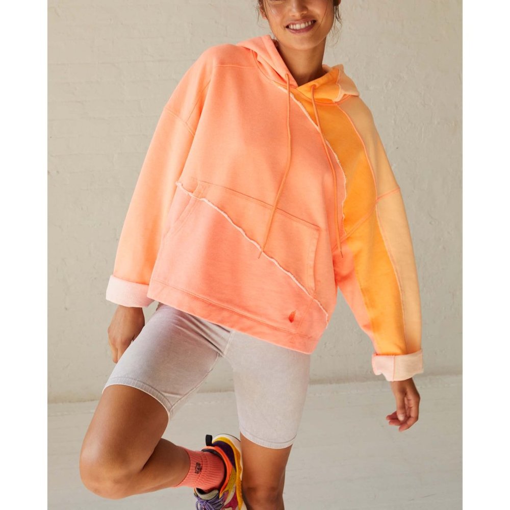 FP Movement All Or Nothing Hoodie / Neon Sunrise Combo- excellent condition